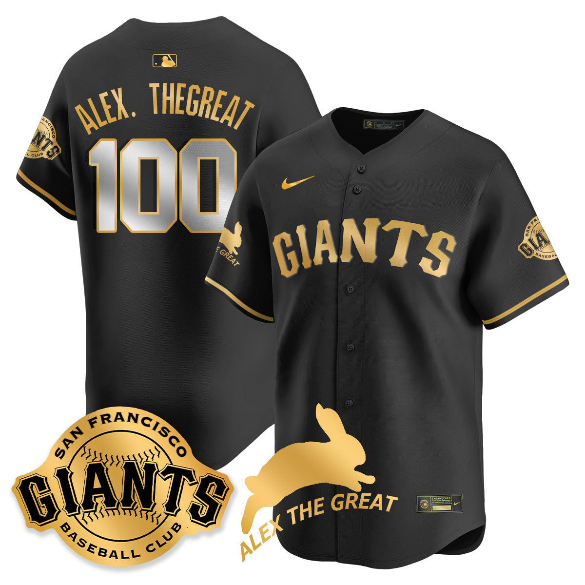 SF "Alex the Great" Rabbit Memories 2025 Jersey - All Stitched-DTD