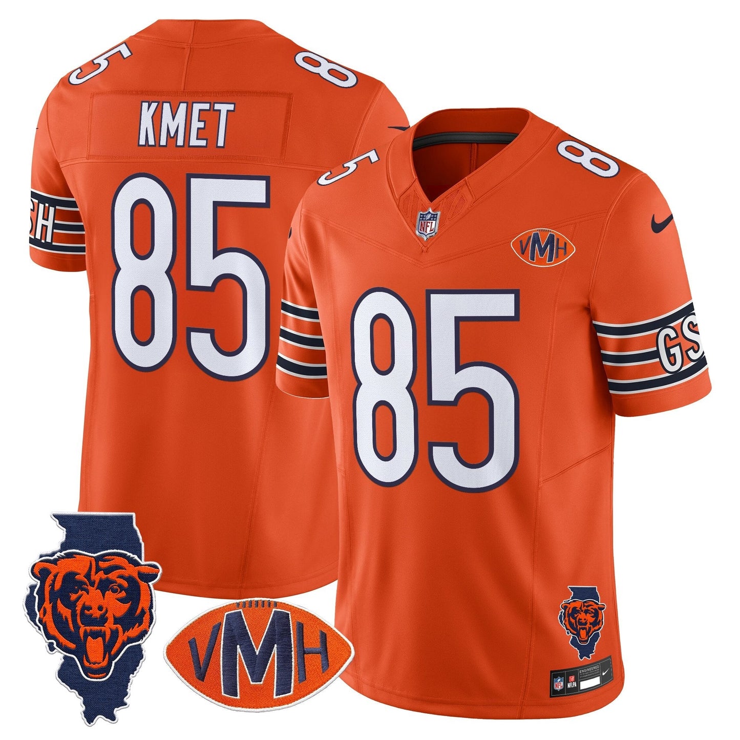 Men's Chicago Bears Virginia McCaskey Memorial Patch Vapor Jersey - All Stitched