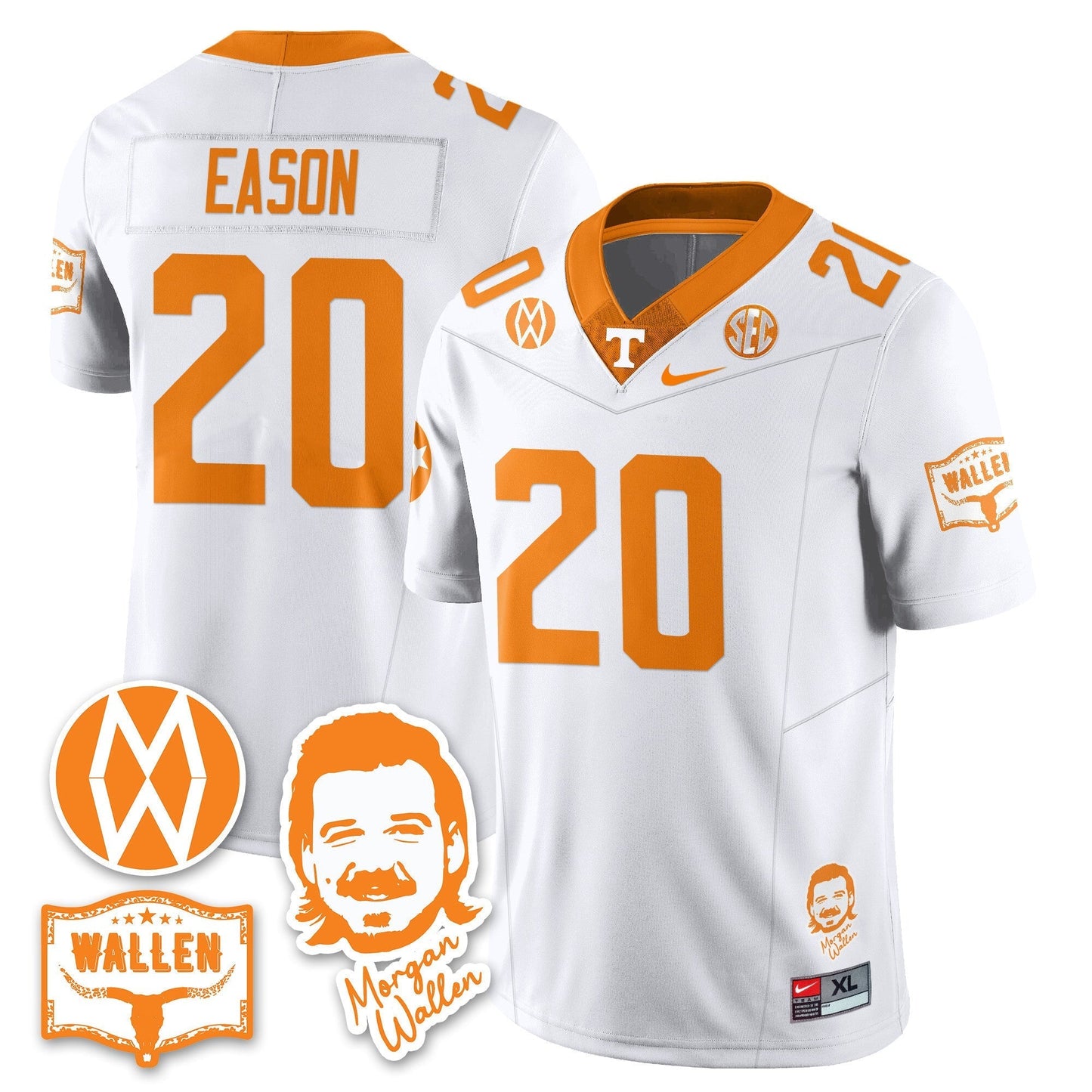 TENN Morgan Wallen 2025 Jersey - All Stitched-DTD