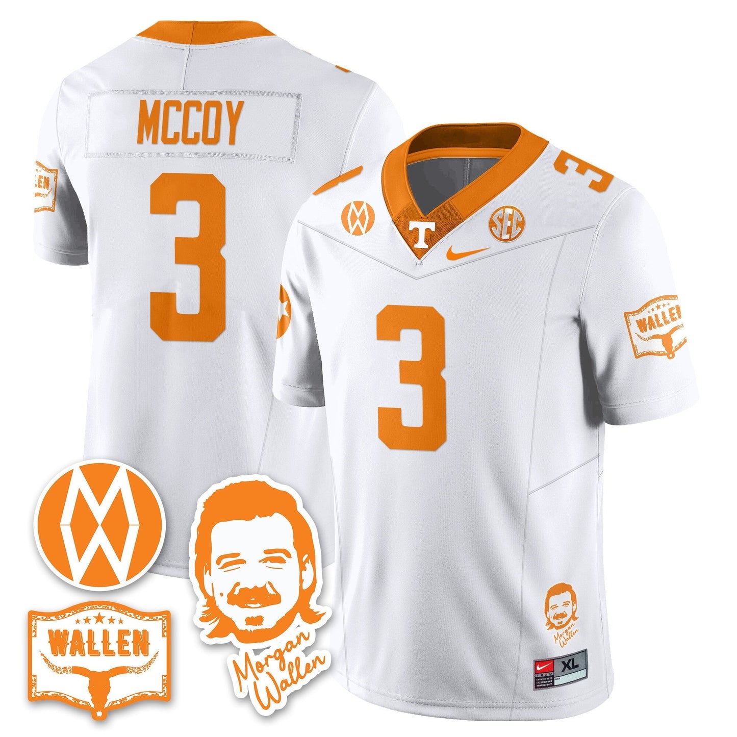 TENN Morgan Wallen 2025 Jersey - All Stitched-DTD