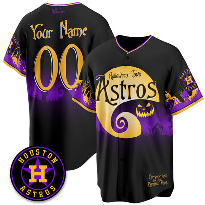 HOU "Halloween Town" Limited Custom Jersey - Stitched-DTD