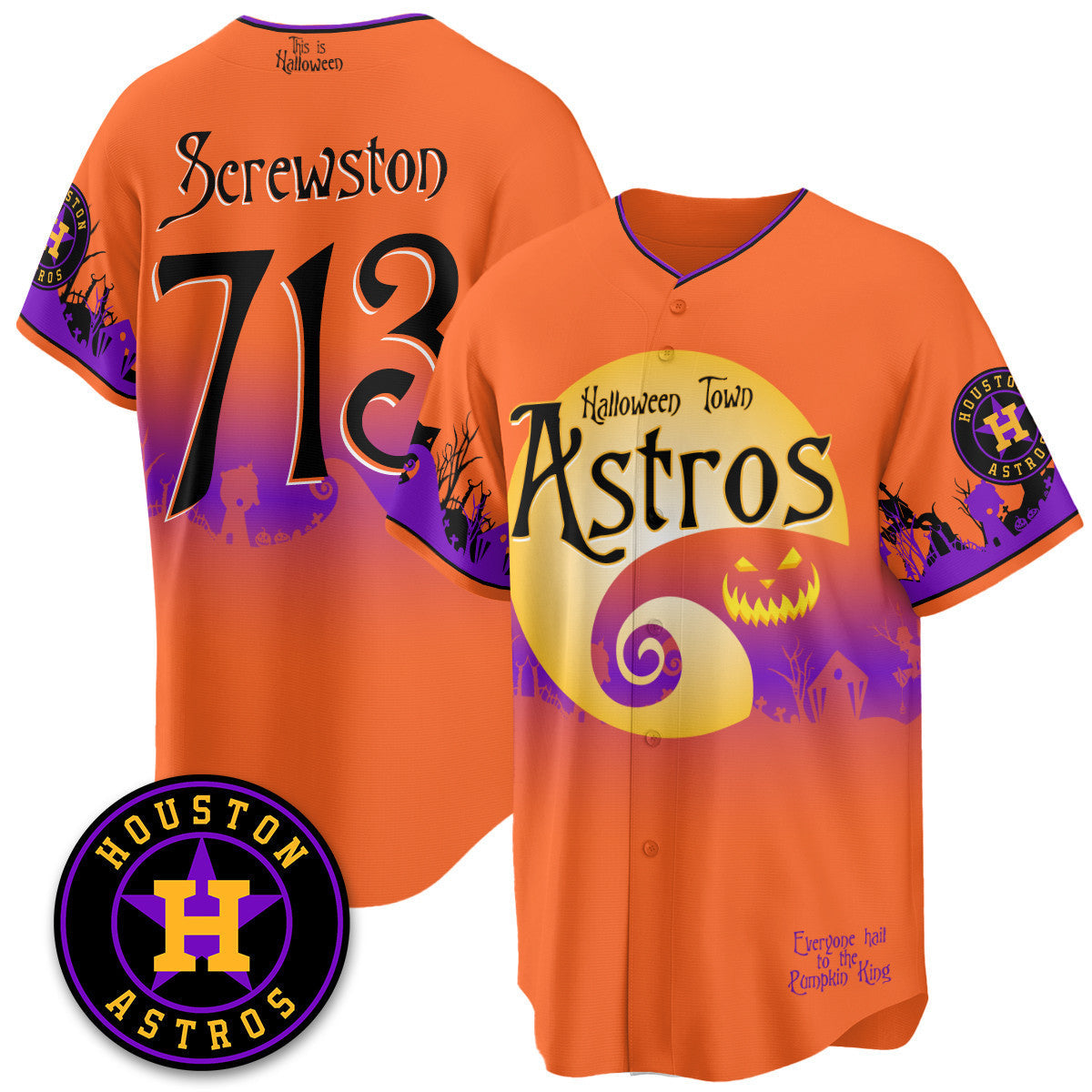 HOU "Halloween Town" Limited Jersey - Stitched-DTD