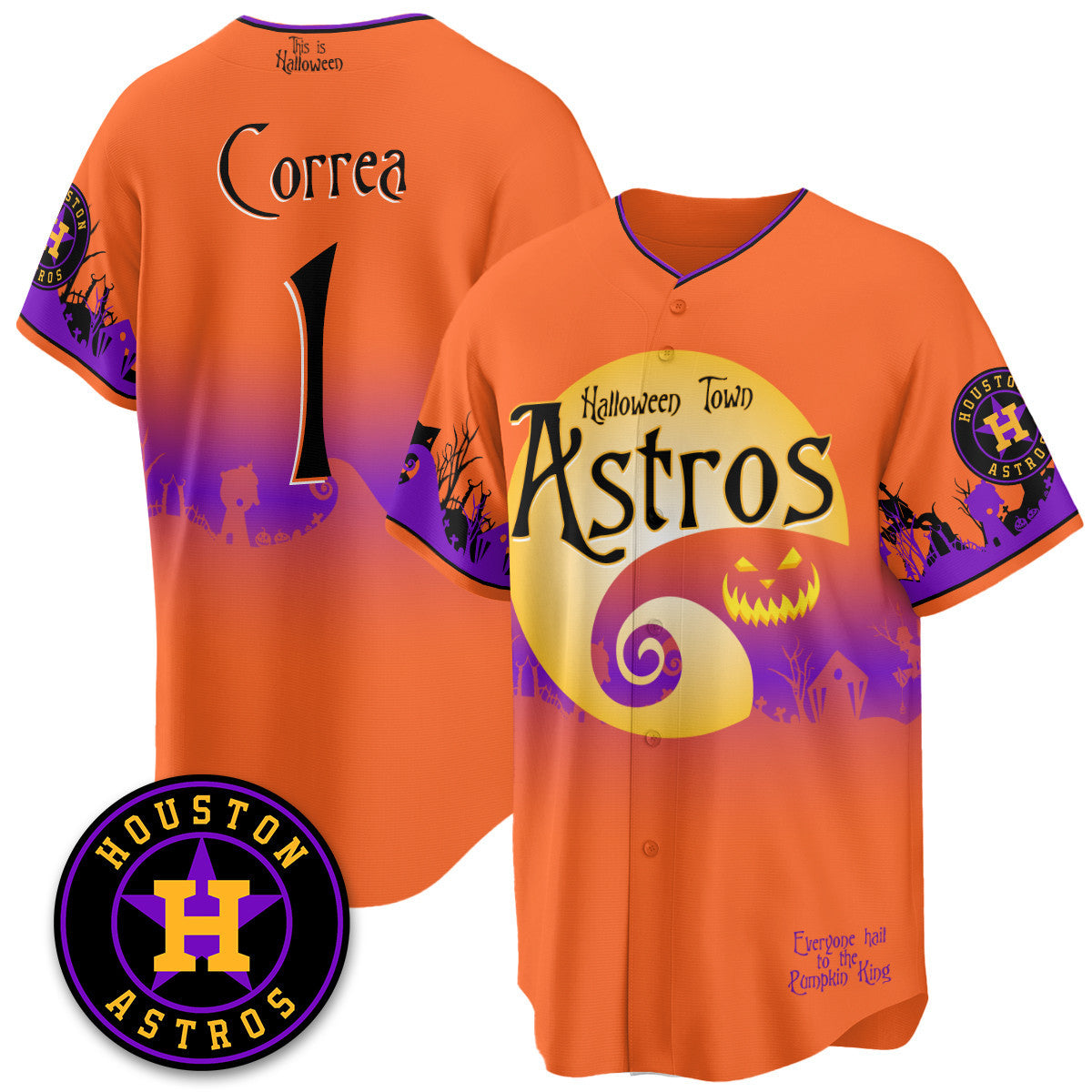 HOU "Halloween Town" Limited Jersey - Stitched-DTD