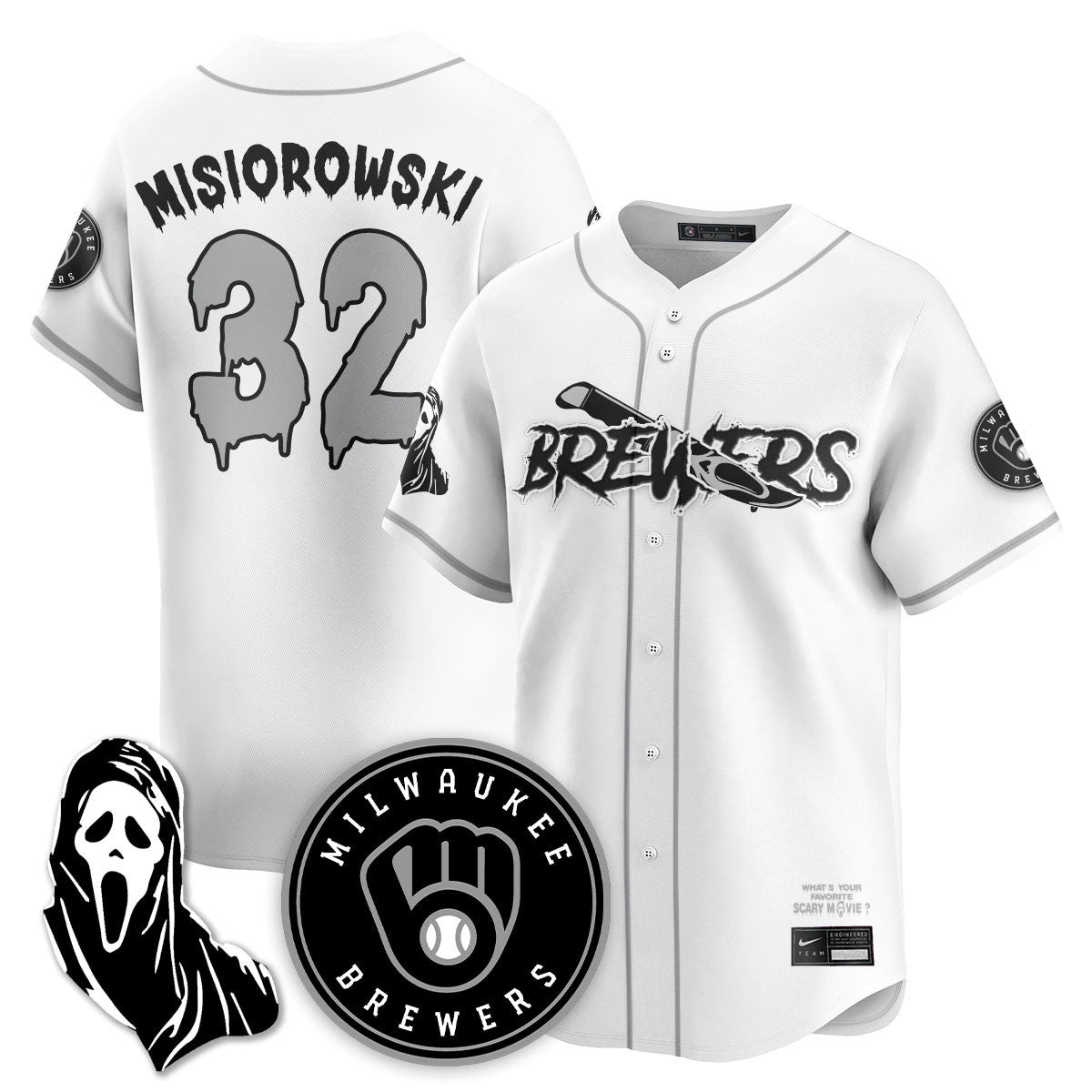 MIL "Scream Ghostface" Jersey - All Stitched-DTD