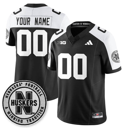 Custom Nebraska Football 2025 "Blackout" Jersey - All Stitched-DTD
