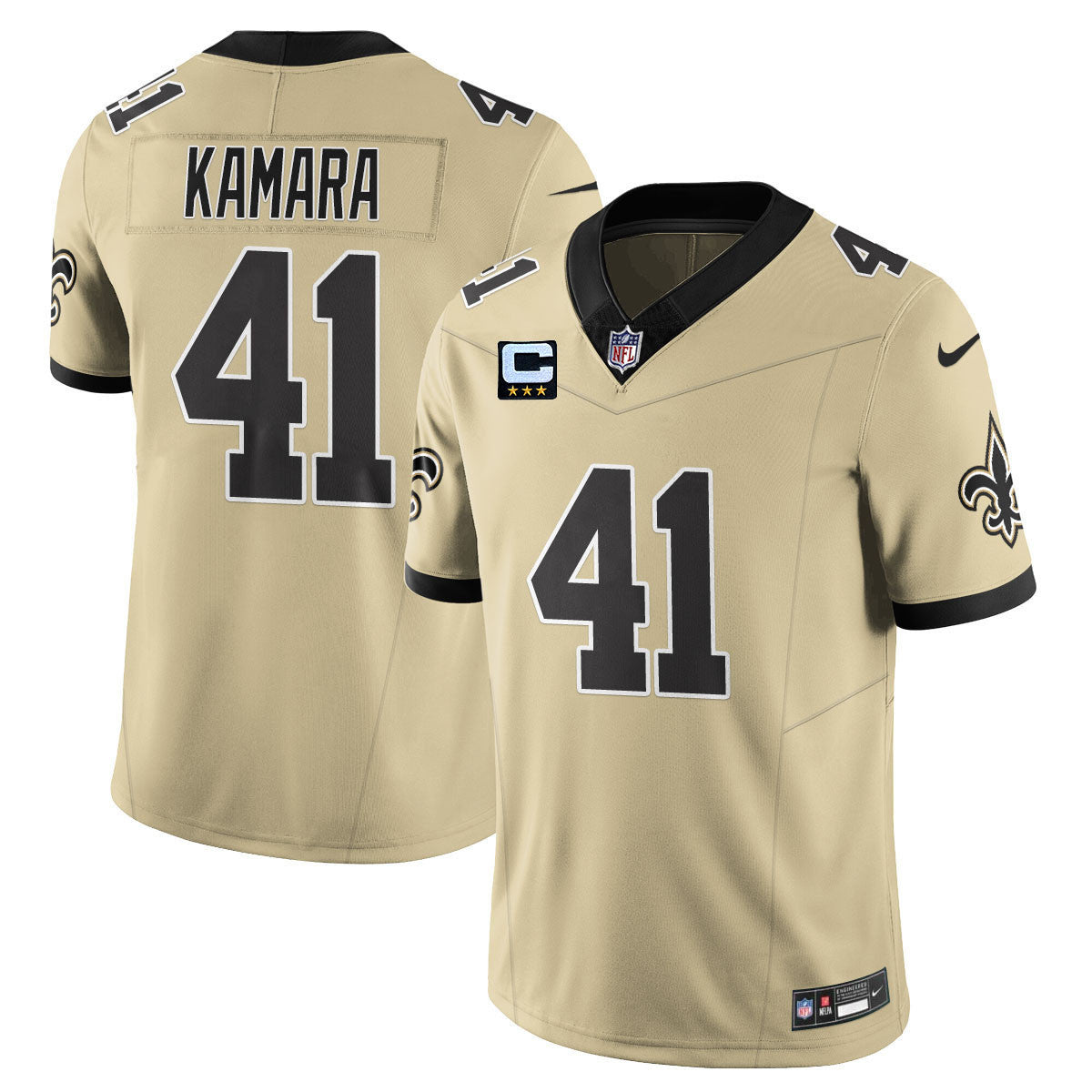 NO Golds Alternate Patch "C" Vapor Limited Jersey - All Stitched-DTD