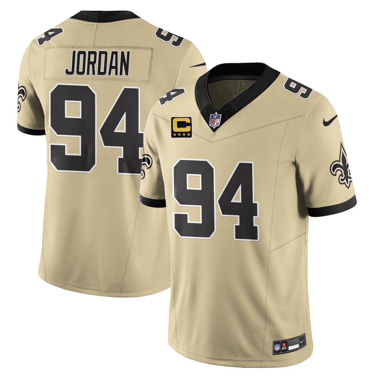 NO Golds Alternate Patch "C" Vapor Limited Jersey - All Stitched-DTD