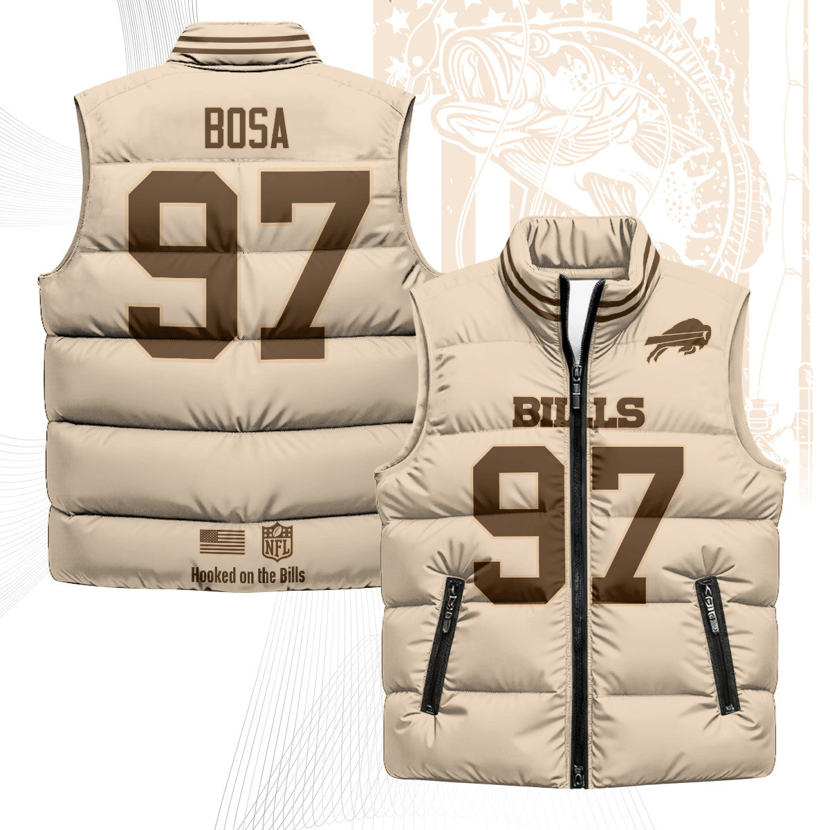 BUF Fishing Unisex Puffer Vest-DTD