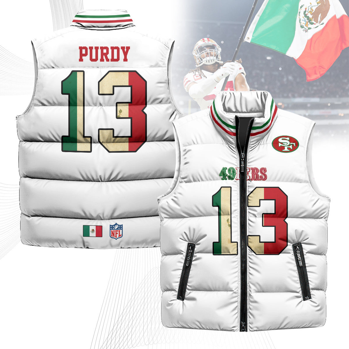 SF Mexico Puffer Vest-DTD