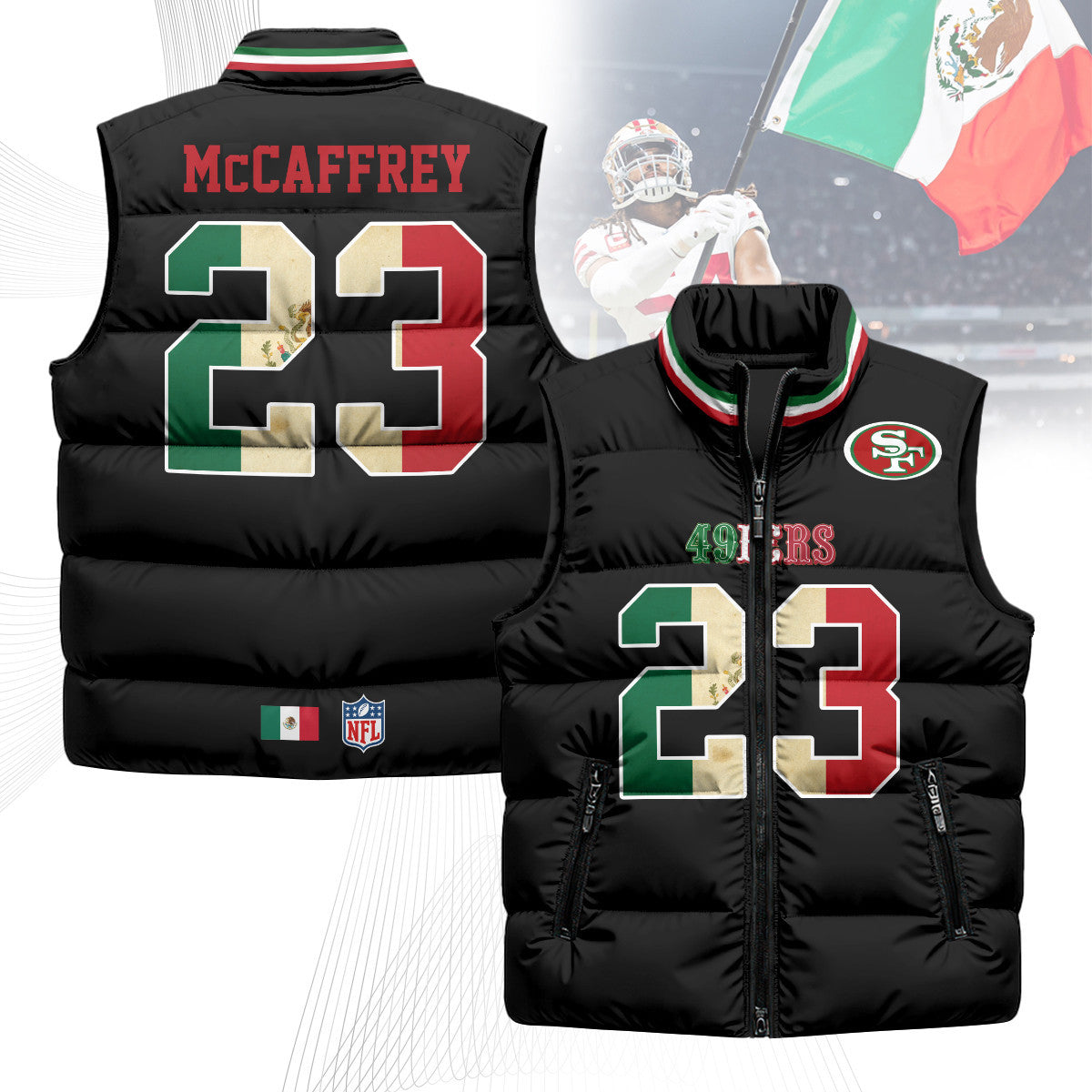 SF Mexico Puffer Vest-DTD