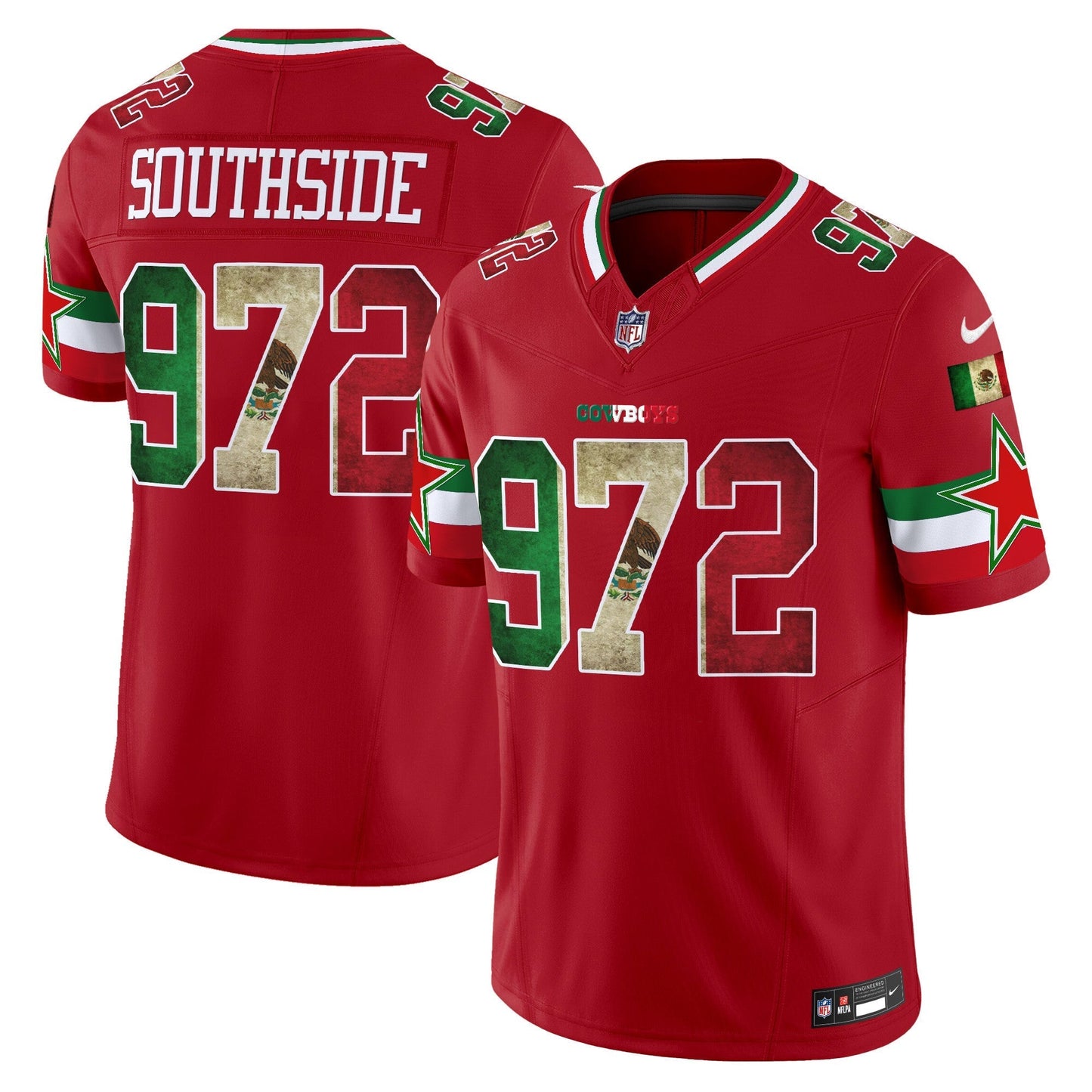 Men's Dallas Cowboys Mexico Vapor Limited Jersey V3 - All Stitched