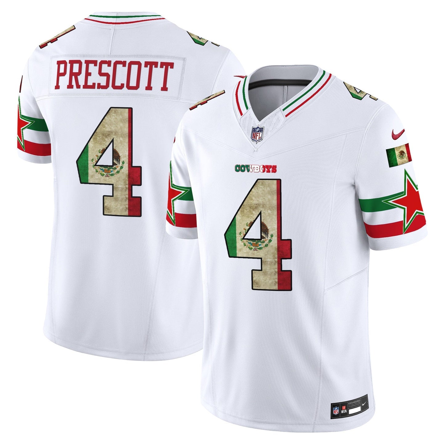 Men's Dallas Cowboys Mexico Vapor Limited Jersey V3 - All Stitched
