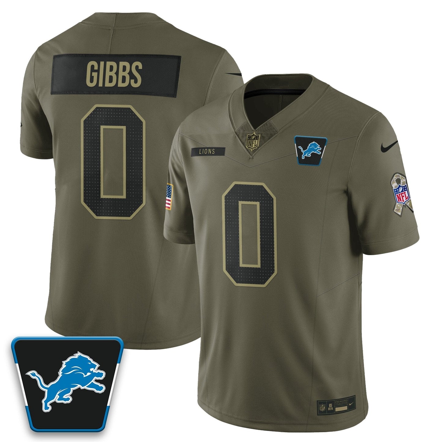 DET 2025 Salute to Service Limited Jersey - All Stitched-DTD