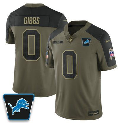 DET 2025 Salute to Service Limited Jersey - All Stitched-DTD