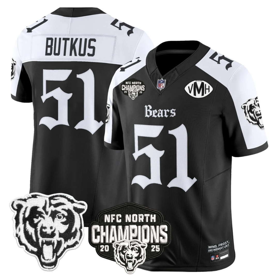 CHI 'Gothic Midway Legacy' NFC North Champions Patch Vapor Limited Jersey - All Stitched-DTD