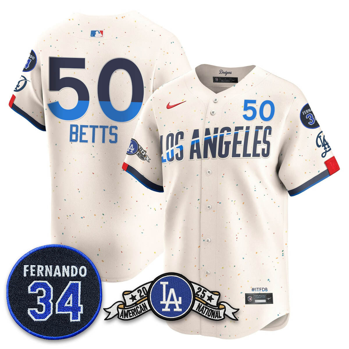 LAD 2025 National League Champions Jersey - All Stitched-DTD