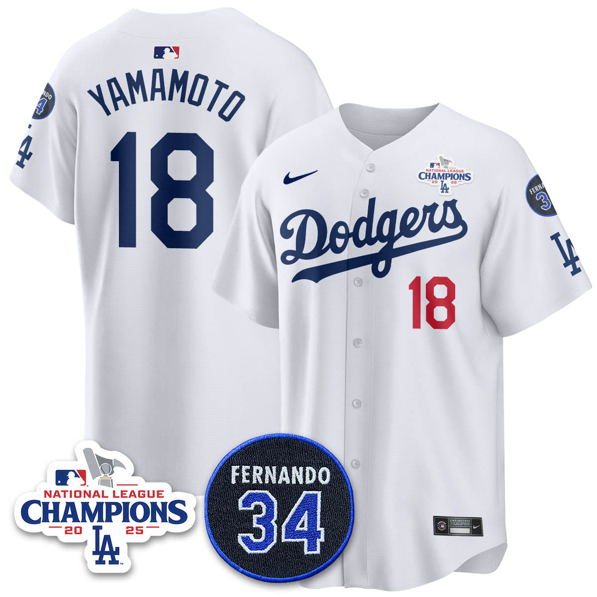 LAD 2025 NL Champions Jersey - All Stitched-DTD