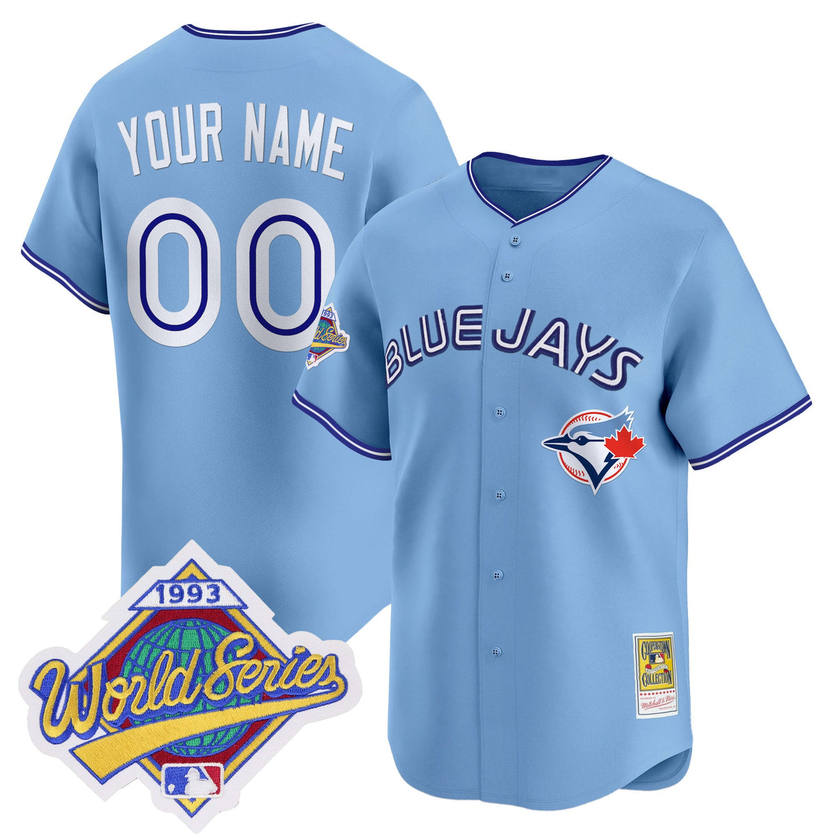 Toronto Blue Jays 1993 World Series Vapor Premier Custom Jersey - Throwback Edition - All Stitched