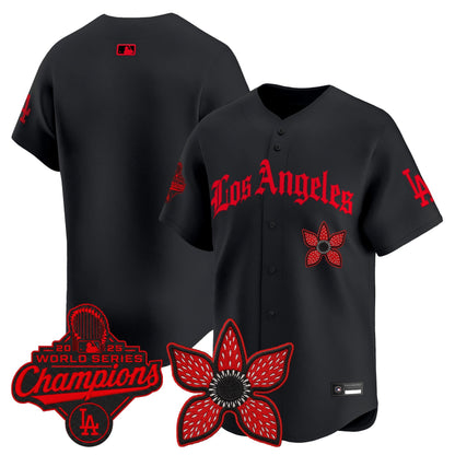 Dodgers 2025 World Series Champions x Stranger Things Vapor Premier Jersey - All Stitched