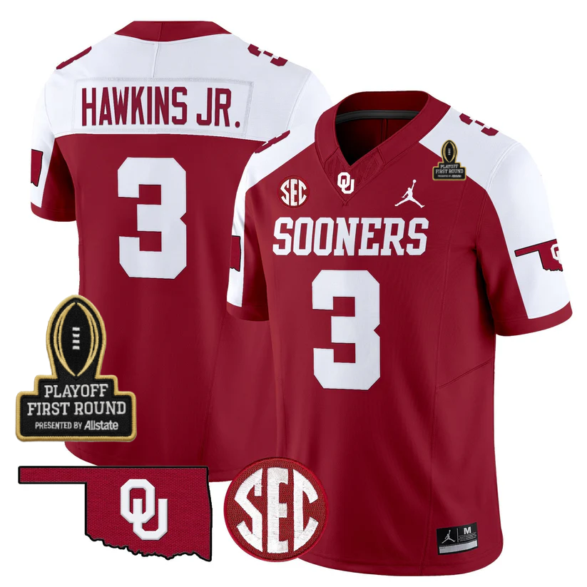 OU 2025 Playoff First Round Patch Jersey - All Stitched-DTD