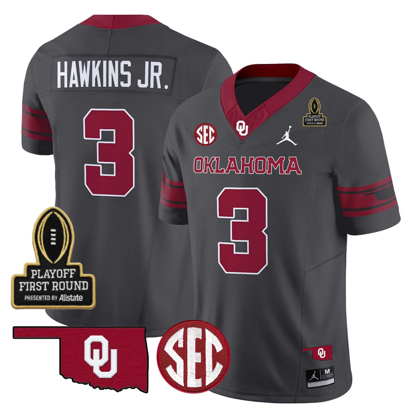 OU 2025 Playoff First Round Patch Jersey - All Stitched-DTD
