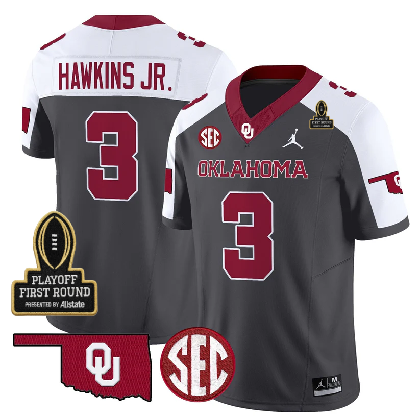 OU 2025 Playoff First Round Patch Jersey - All Stitched-DTD