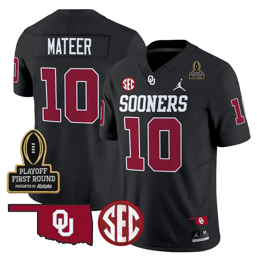 OU 2025 Playoff First Round Patch Jersey - All Stitched-DTD