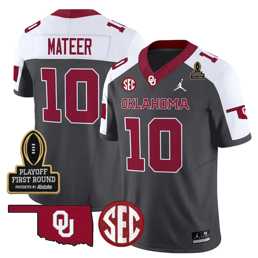 OU 2025 Playoff First Round Patch Jersey - All Stitched-DTD