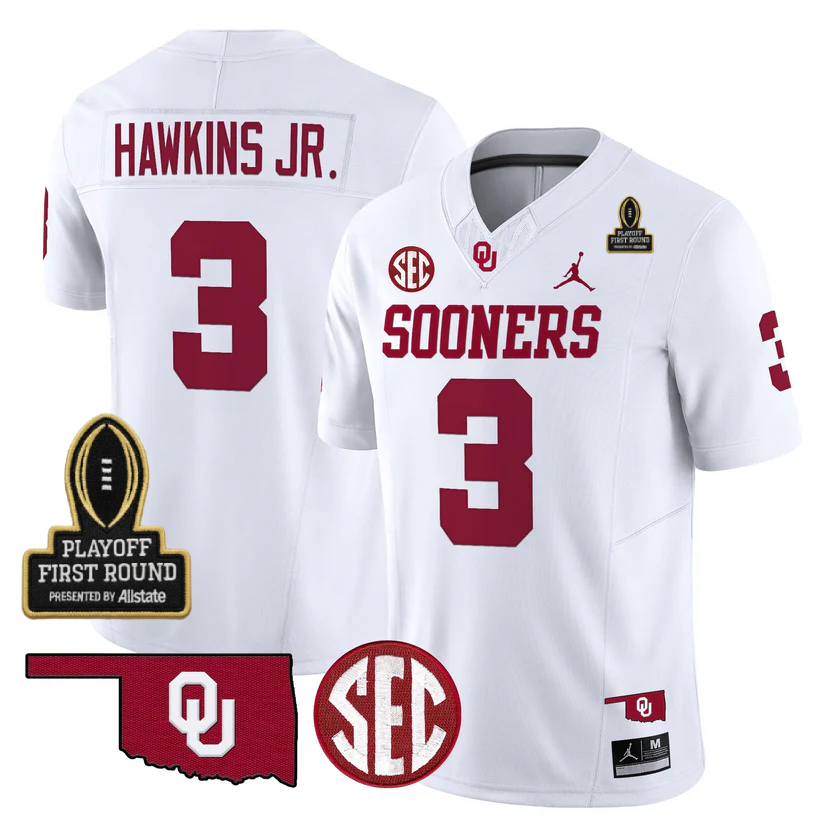 OU 2025 Playoff First Round Patch Jersey - All Stitched-DTD