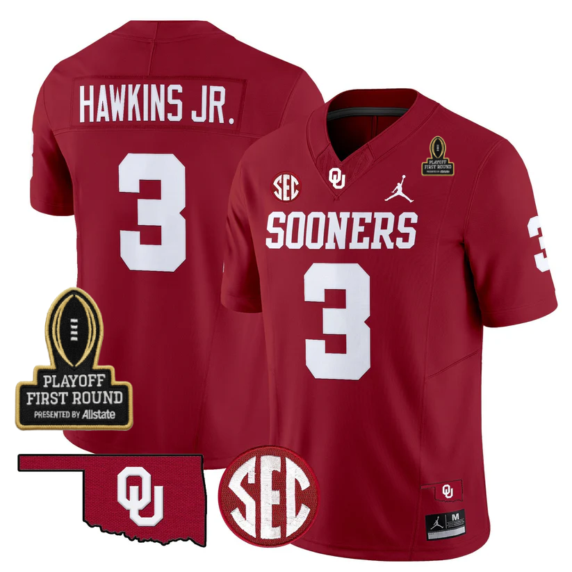 OU 2025 Playoff First Round Patch Jersey - All Stitched-DTD