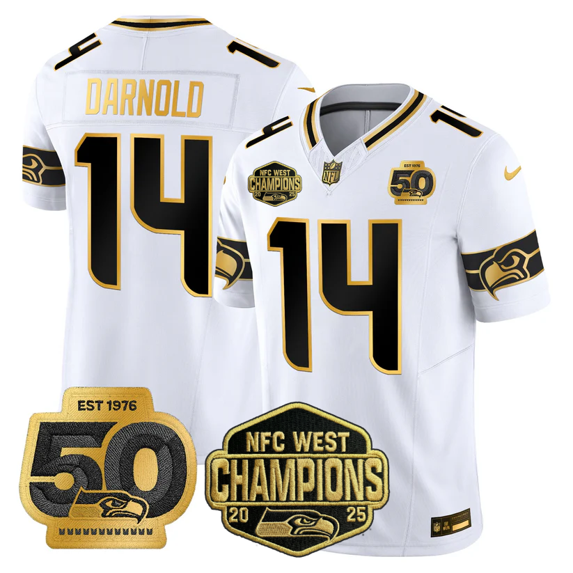 SEA 2026 NFC West Champions Limited Jersey - 50th Season Patch - All Stitched-DTD