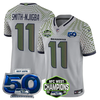SEA 2026 NFC West Champions Limited Jersey - 50th Season Patch - All Stitched-DTD