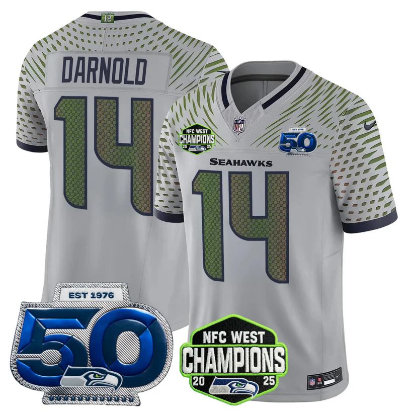 SEA 2026 NFC West Champions Limited Jersey - 50th Season Patch - All Stitched n2-DTD