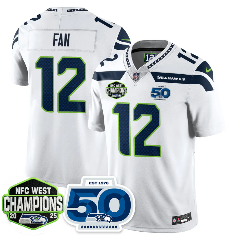 SEA 2026 NFC West Champions Limited Jersey - 50th Season Patch - All Stitched-DTD