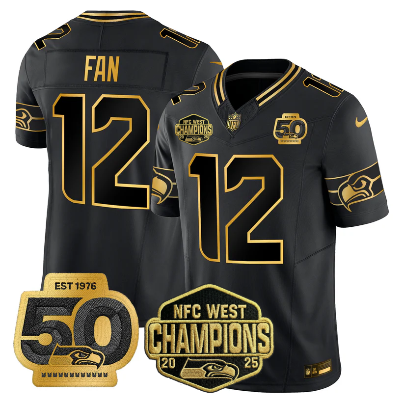 SEA 2026 NFC West Champions Limited Jersey - 50th Season Patch - All Stitched-DTD
