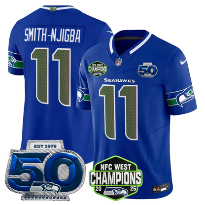 SEA 2026 NFC West Champions Limited Jersey - 50th Season Patch - All Stitched-DTD