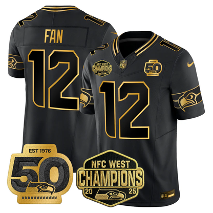 SEA 2026 NFC West Champions Limited Jersey - 50th Season Patch - All Stitched n2-DTD