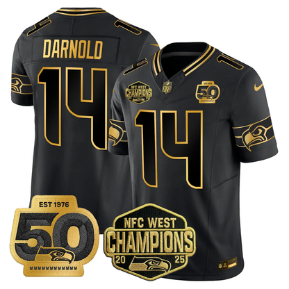 SEA 2026 NFC West Champions Limited Jersey - 50th Season Patch - All Stitched-DTD