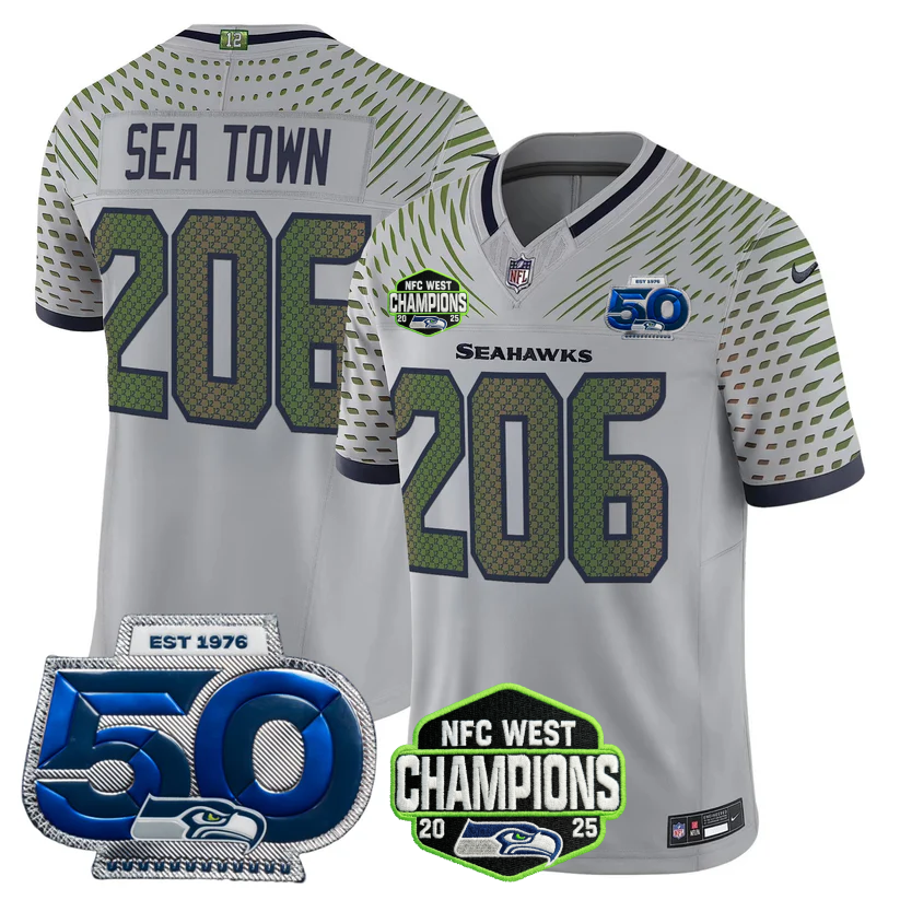 SEA 2026 NFC West Champions Limited Jersey - 50th Season Patch - All Stitched-DTD