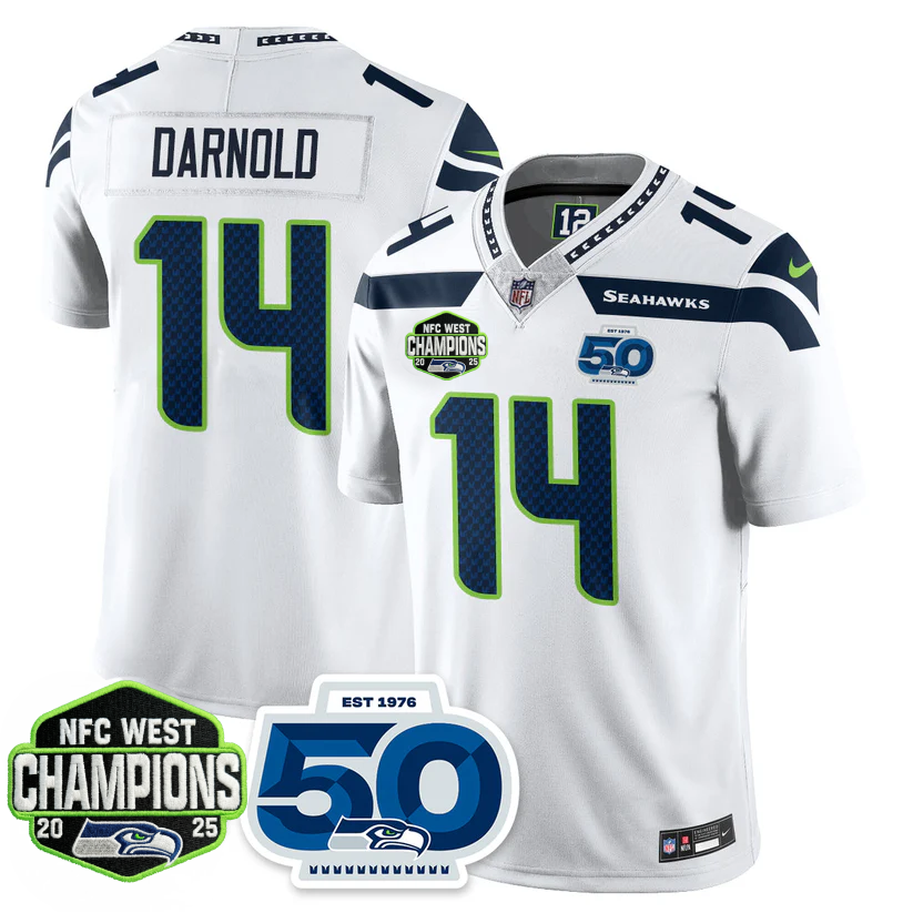 SEA 2026 NFC West Champions Limited Jersey - 50th Season Patch - All Stitched-DTD