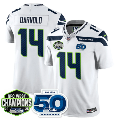 SEA 2026 NFC West Champions Limited Jersey - 50th Season Patch - All Stitched-DTD