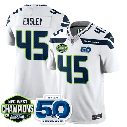 SEA 2026 NFC West Champions Limited Jersey - 50th Season Patch - All Stitched-DTD