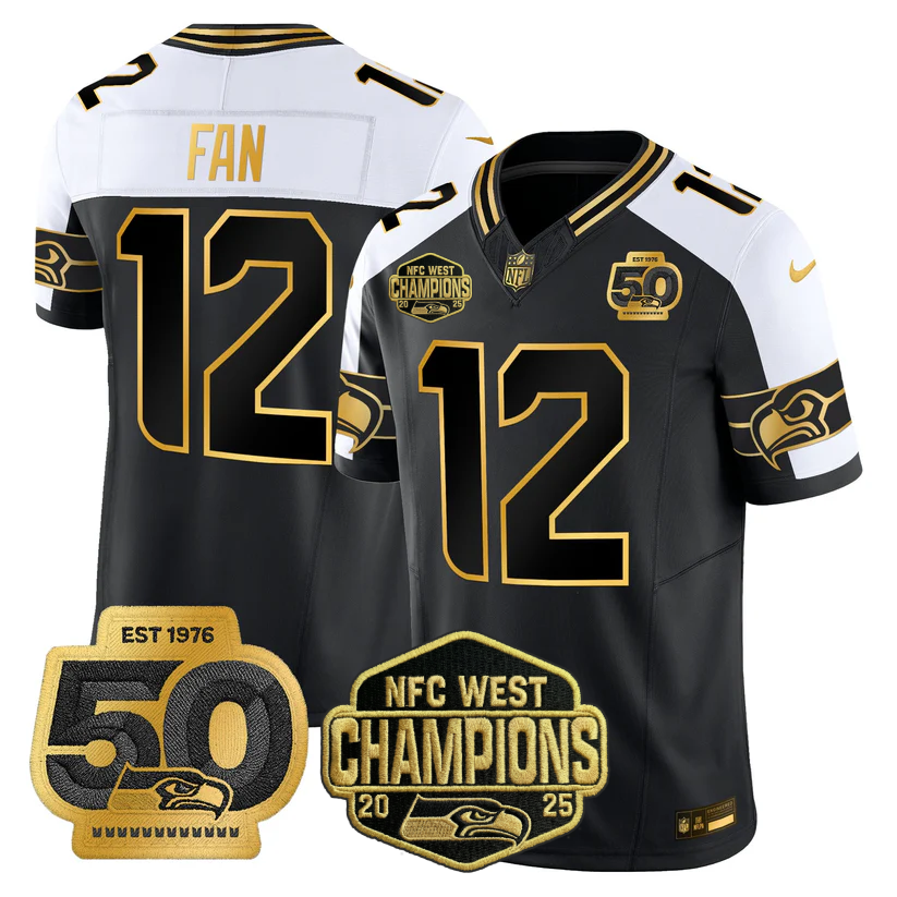 SEA 2026 NFC West Champions Limited Jersey - 50th Season Patch - All Stitched-DTD
