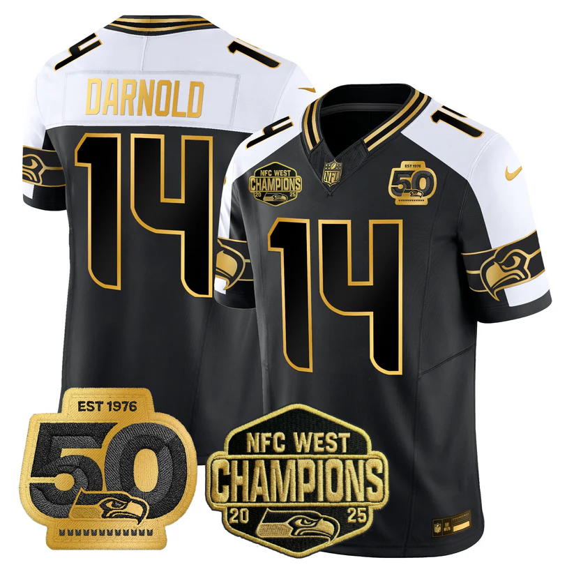 SEA 2026 NFC West Champions Limited Jersey - 50th Season Patch - All Stitched-DTD