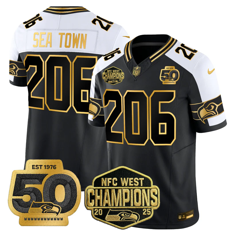 SEA 2026 NFC West Champions Limited Jersey - 50th Season Patch - All Stitched-DTD