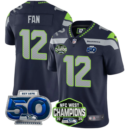 SEA 2026 NFC West Champions Limited Jersey - 50th Season Patch - All Stitched n2-DTD