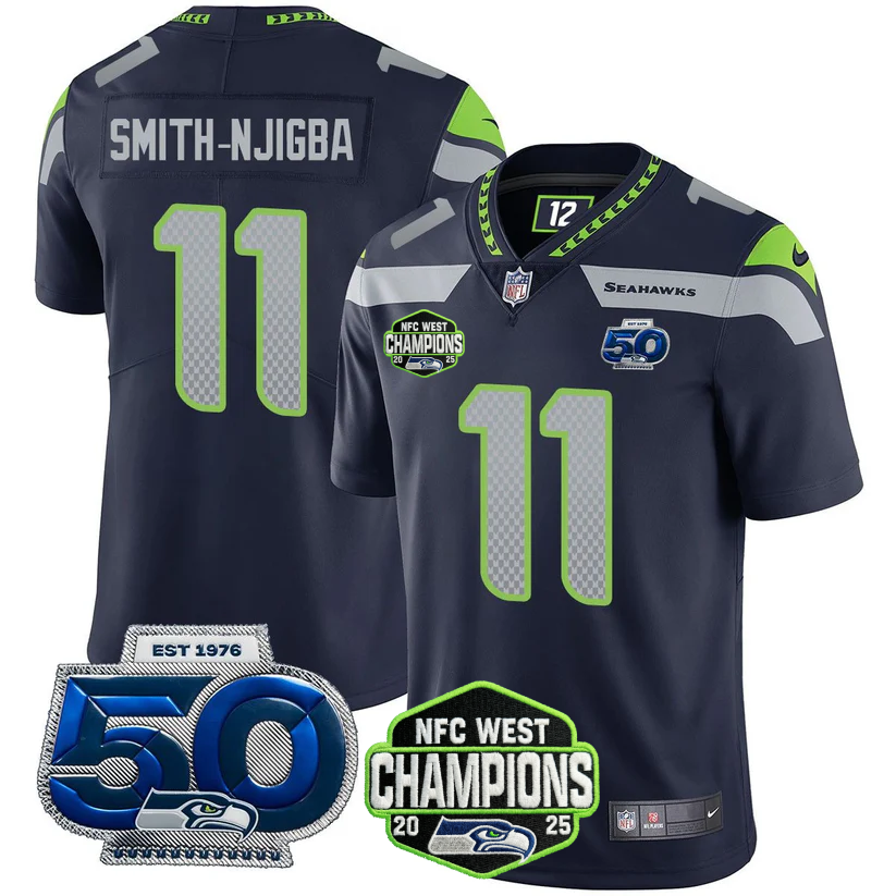 SEA 2026 NFC West Champions Limited Jersey - 50th Season Patch - All Stitched n2-DTD