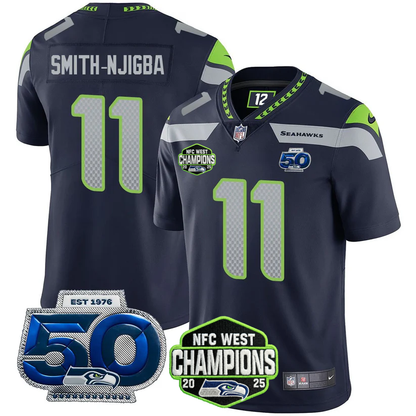 SEA 2026 NFC West Champions Limited Jersey - 50th Season Patch - All Stitched n2-DTD
