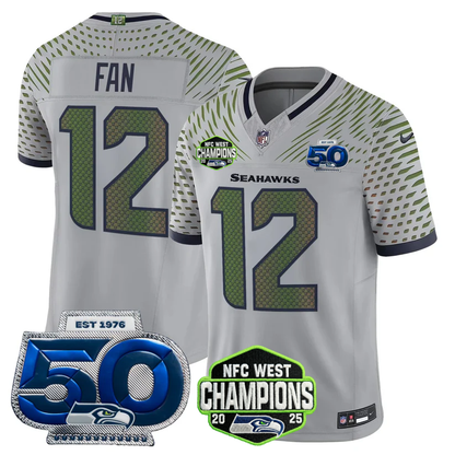 SEA 2026 NFC West Champions Limited Jersey - 50th Season Patch - All Stitched-DTD