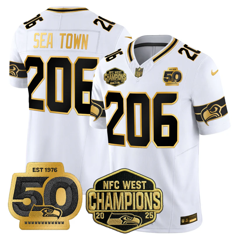 SEA 2026 NFC West Champions Limited Jersey - 50th Season Patch - All Stitched-DTD